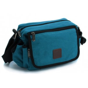 blue IPAD mens canvas messenger bag