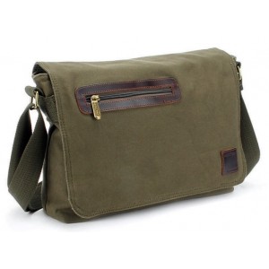 army green canvas messenger bag for school