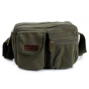 army green Messenger bag for men canvas