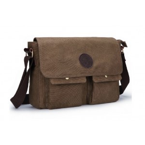 Canvas messenger bag, men's canvas satchel bag - BagsEarth
