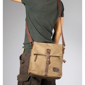 Men canvas satchel, men's canvas messenger bag - BagsEarth