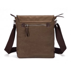 Mens canvas messenger bag, canvas leather messenger bag - BagsEarth