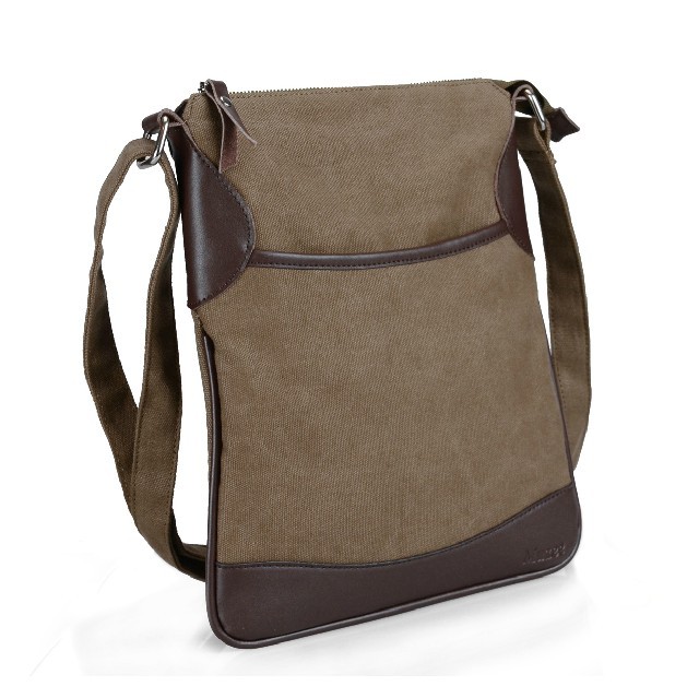 Canvas messenger bags for men, black canvas satchel - BagsEarth