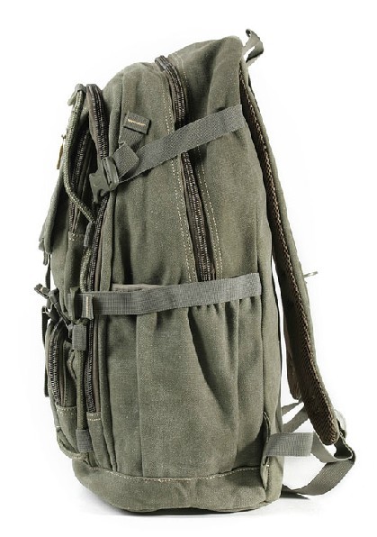 Military canvas backpack men, computer laptop bag - BagsEarth