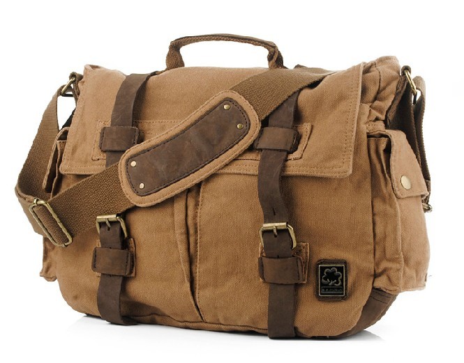 Best 14 inch laptop bag, canvas messenger laptop bag - BagsEarth
