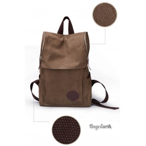 Coffee Canvas Backpack