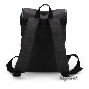 Coffee Canvas Backpack For Men, Black Canvas Knapsacks Backpacks