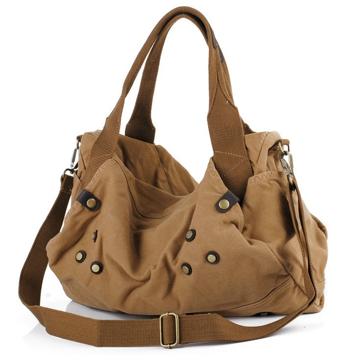 Messenger bag college canvas tote with zipper bagsearth