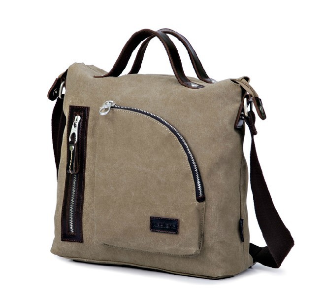 Canvas shoulder bag for men, canvas utility bag - BagsEarth