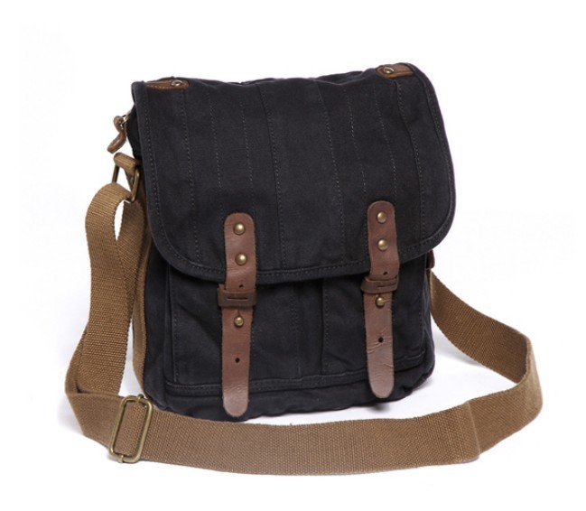 Canvas messenger bag for men, iPad canvas shoulder bag - BagsEarth