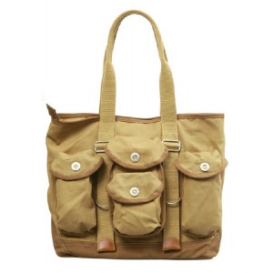 Canvas zipper bag, canvas shoulder bag - BagsEarth