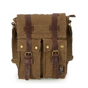 Canvas messenger bag, cross shoulder bag - BagsEarth