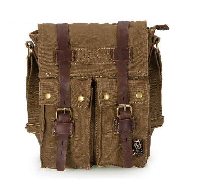 Canvas messenger bag, cross shoulder bag - BagsEarth