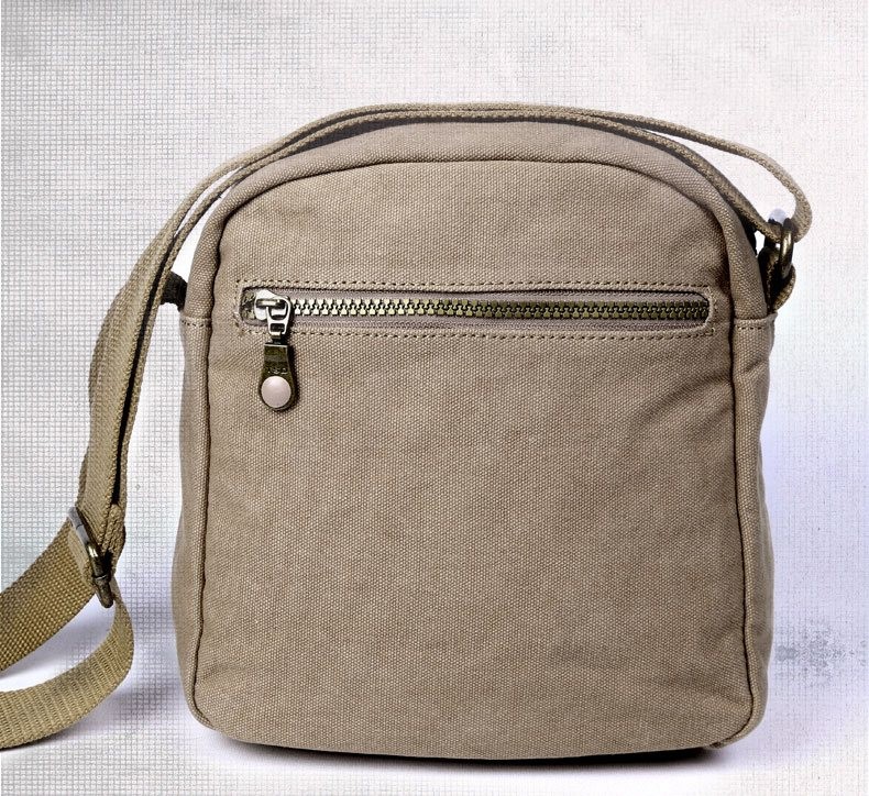 Small khaki messenger bags, Army green shoulder bag - BagsEarth