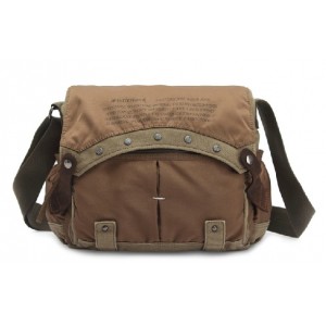 Canvas travel shoulder bags for men, canvas satchel book bag - BagsEarth