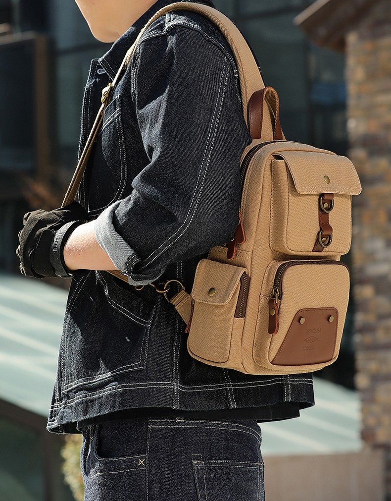 Fashion Multi-function Canvas Chest Packs - BagsEarth
