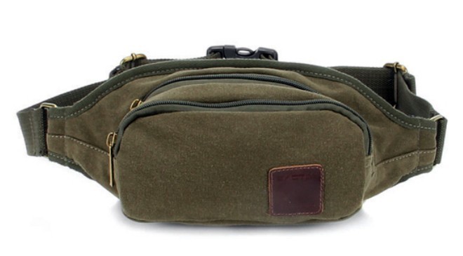 Fanny pack women, canvas waist pouch - BagsEarth
